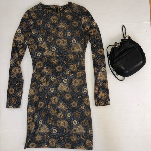 Torn by Ronny Kobo Psychedelic Print Mini Dress S - Picture 1 of 5